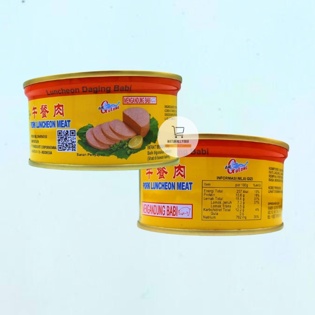 

Gulong Pork Luncheon Meat 190gram Maling Babi Kaleng Olahan