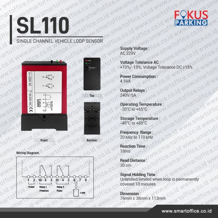 

Loop Detector CT-SL110 -- Single Vehicle Loop Detector - TIDAK GARANSI