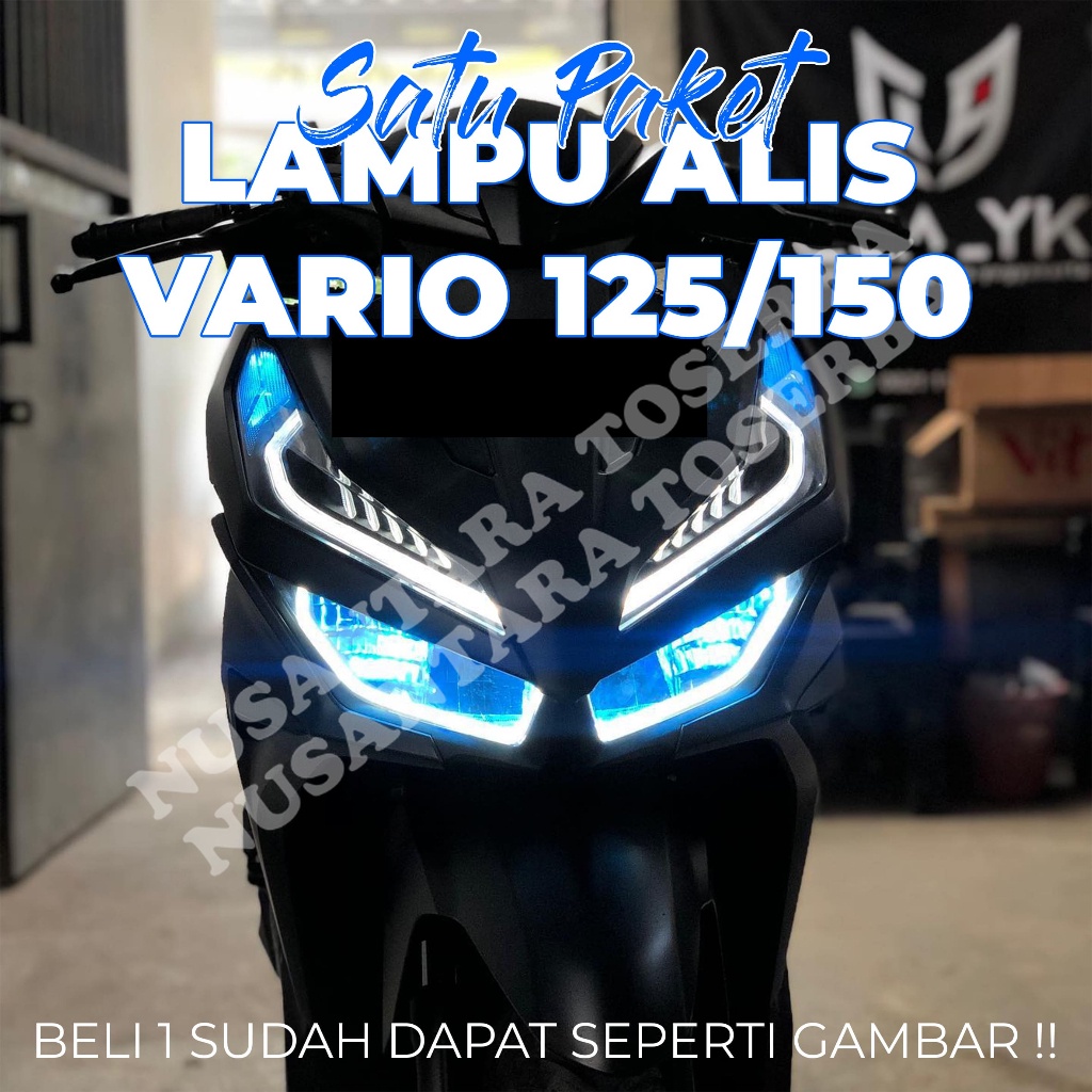 paket lengkap lampu alis vario gratis lampu led headlamp devil eye vario 125 150