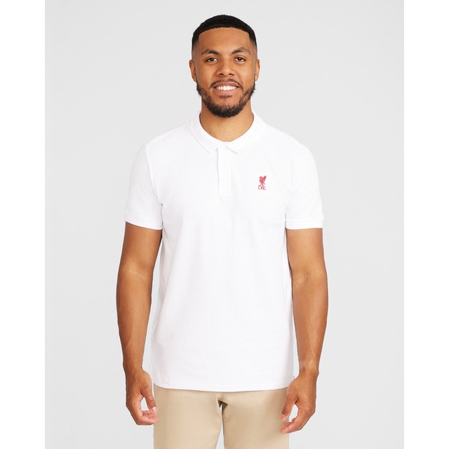 Liverpool FC Men's White Conninsby Polo, Kaos Polo Liverpool FC Official Licensed Product