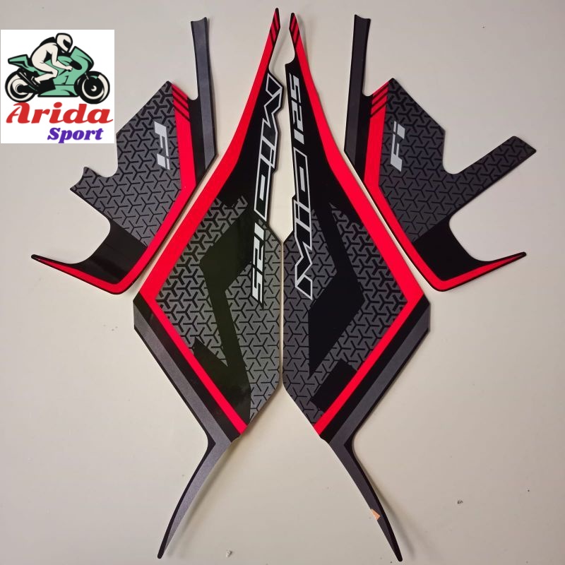 Striping stiker yamaha mio m3 2020 2021 full hitam merah lis les strep mio m3