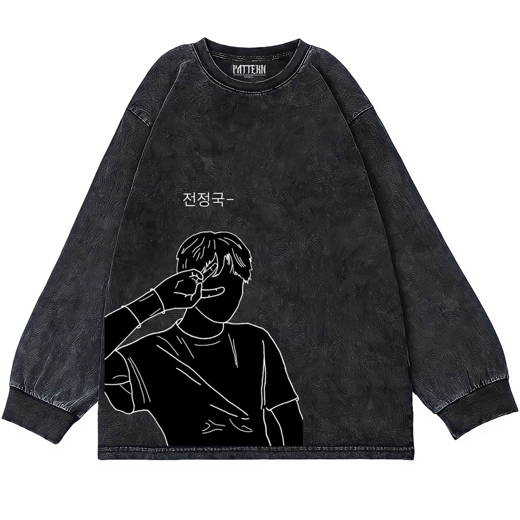 Patternmerch "jungkook peace bts kpop" Oversize T-Shirt | Longsleeve Oversized | washing tee | Kaos
