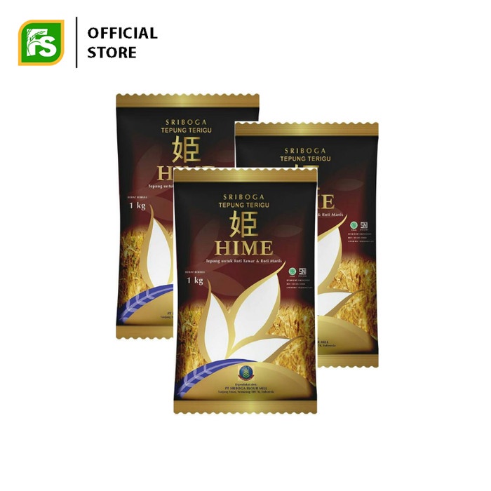 

[Big Sale] Tepung Terigu Sriboga Hime 1 kg (3pcs)