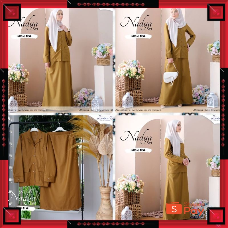 12.12 SERAGAM SALE / Seragam Dinas Khaki Pns Wanita Rok A line Busui Nadya Set By Luvena Seragam Pem