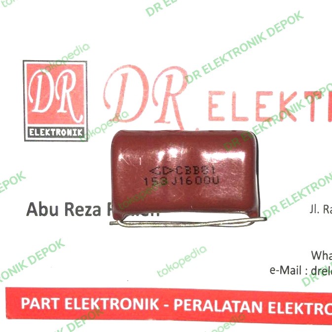 Milar 153j 153 15nF 1600 volt 1600v Kapasitor Capasitor CBB22 15000pf LA27