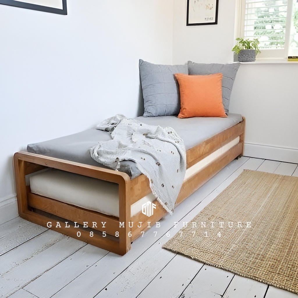 dipan sorong 90x200 tempat tidur anak minimalis
