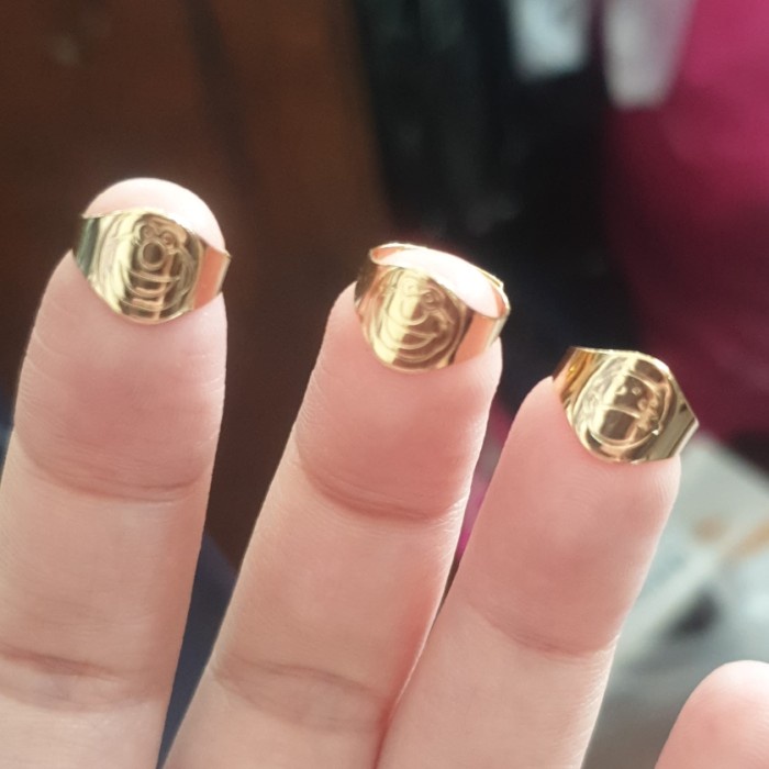 cincin bayi laki perempuan unisex polos karakter emas  700 70 16k