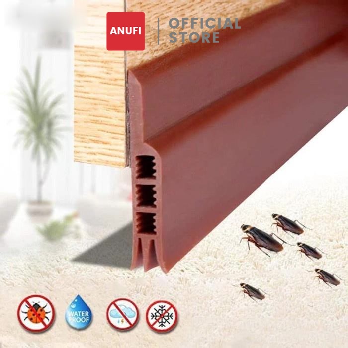 Karet Penutup Celah Bawah Pintu Seal Penghalang Bawah Pintu Anti Serangga Anti Debu