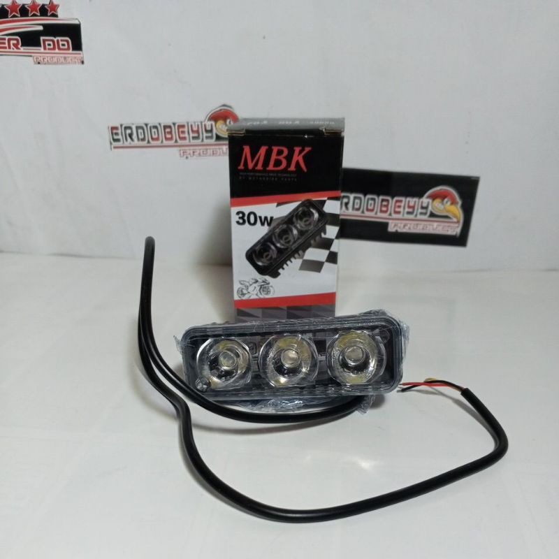 LAMPU SOROT LED MBK 100% ORIGINAL 30 WATT + FLASH  CREE