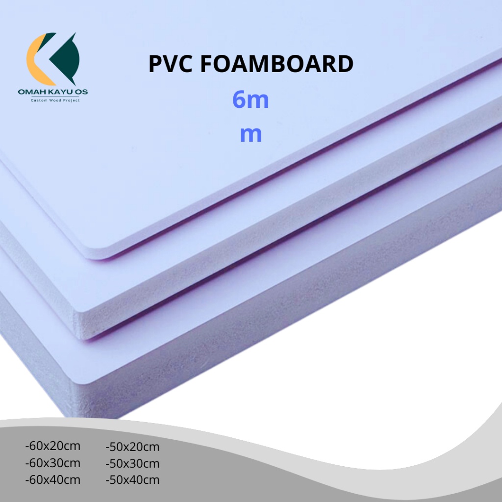 

Pvc Foamboard 6mm Pvc board Ukuran 60x40cm 60x30cm 60x20cm 50x40cm 60x330cm 50x20cm
