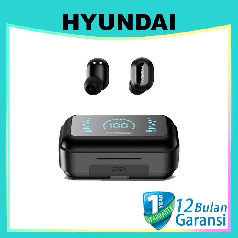 Hyundai T04 BT5.3 True Wireless Bluetooth Earphone Earbuds Mini TWS Stereo Bass headset Sport gaming headphone For Oppo Xiaomi Realme Vivo Samsung Android IPhone 11 12 13 Pro 7 6 Plus 6s 5s airpod And all smartphones