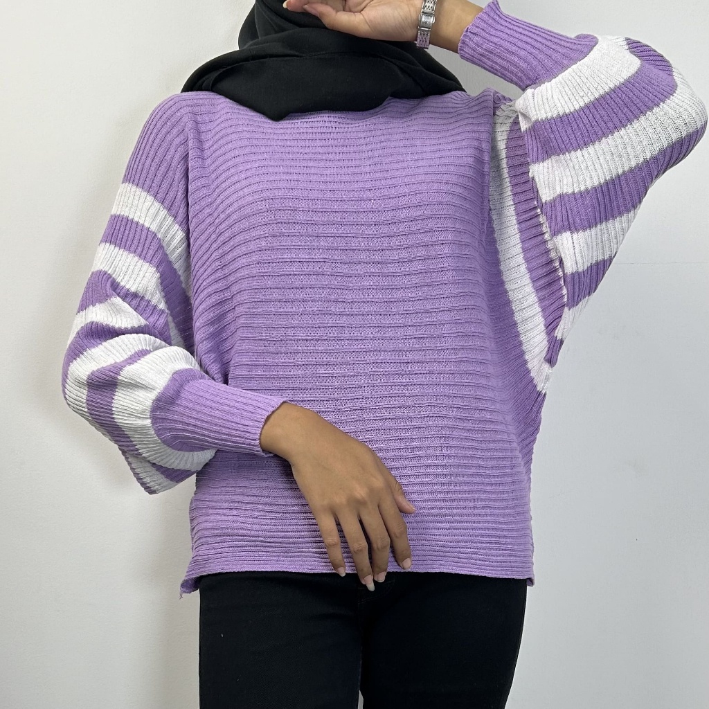 BOOM - Sally Knit Batwing Jumbo/ Atasan Oversize Kalong Rajut Wanita