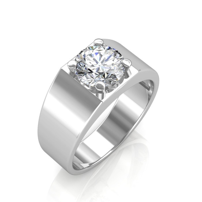 KM75 1901 Hijab Cincin Silver Berlian Swarovski Pria