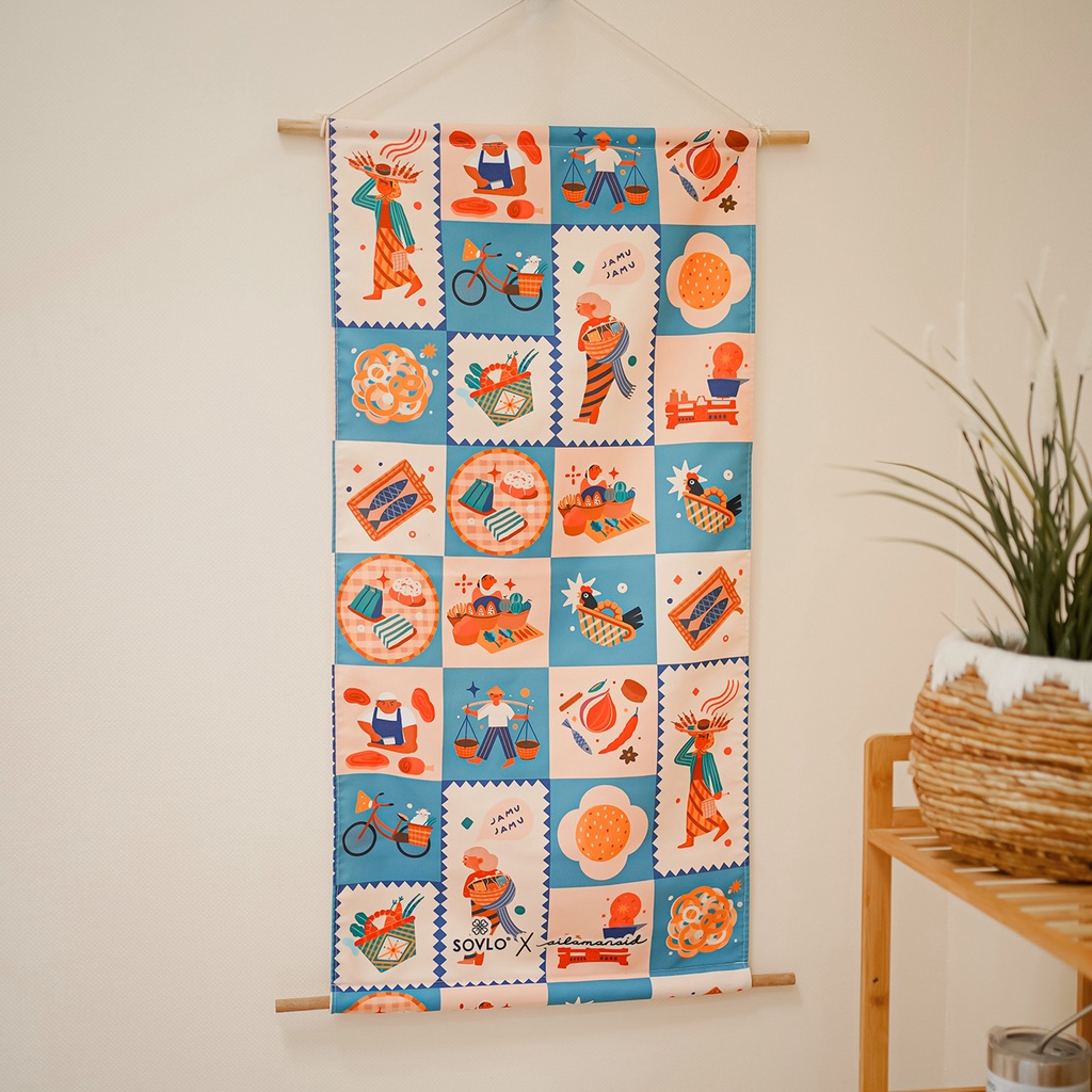 Sovlo Pop Fabric Wall Decor - Hiasan Dinding Kain Gantung
