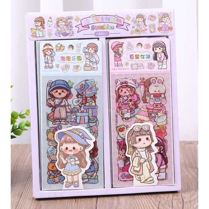 

[LOGU] Stiker semi transparan PET, Accessoris Sticker, Stiker hiasan diary