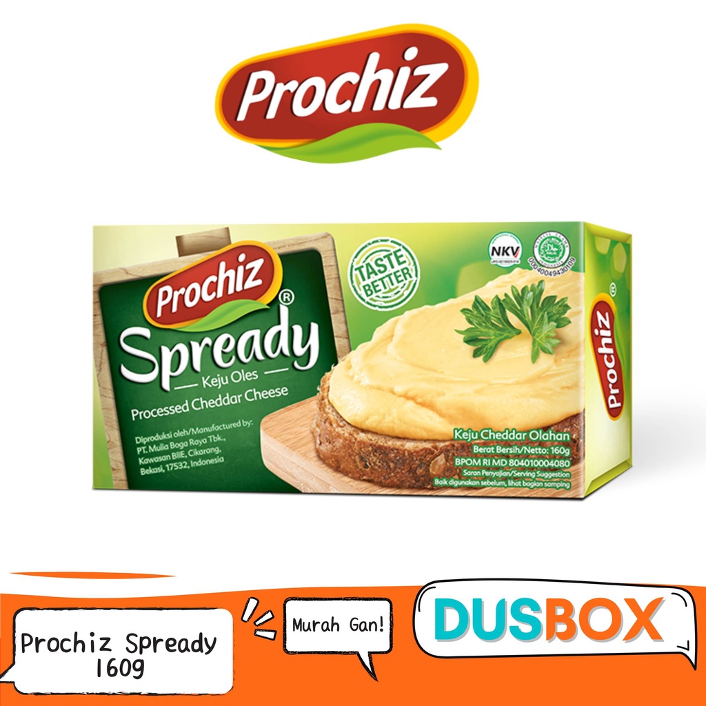 

Prochiz Spready 160g / Prochiz / Spready Prochiz / Keju Prochiz Spready / Keju Oles Prochiz Spready / Keju Spread / Keju Oles / /Keju Spready