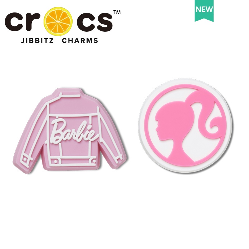 Barbie jibbitz crocs Shoe Buckle Hole Shoe Accessories barbie Pink Jacket 2023 New Style Cute Decora