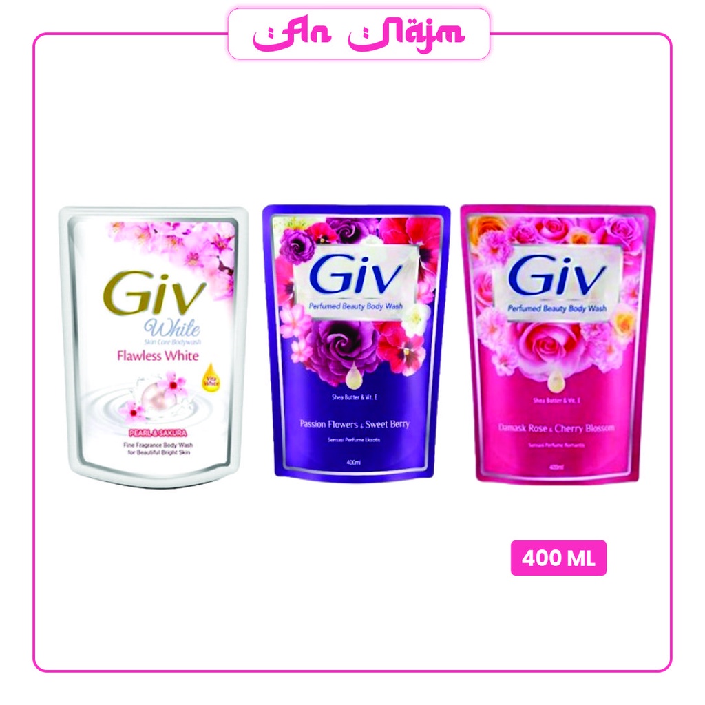 Giv &amp; Giv Hijab Body Wash / Sabun Cair Giv / 400 ML / All Varian / Sabun Giv Cair Semua Varian