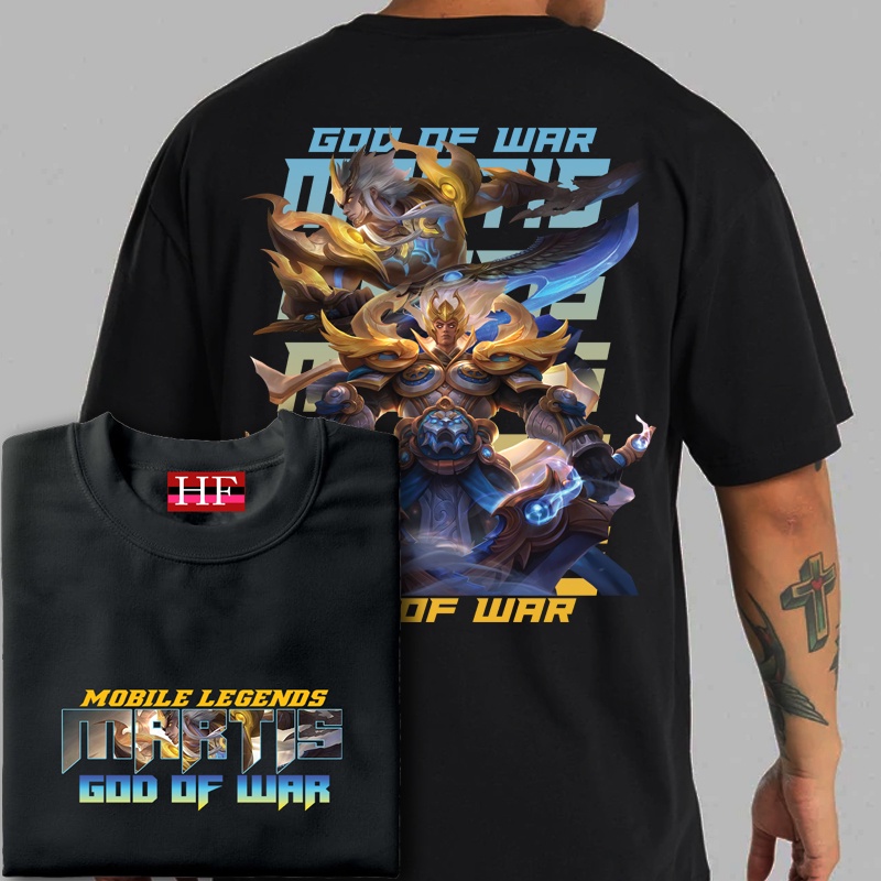 Martis Tshirt Mobile Legends shirt mlbb ml god of war skin kaos Biasa/Uniseks/COD