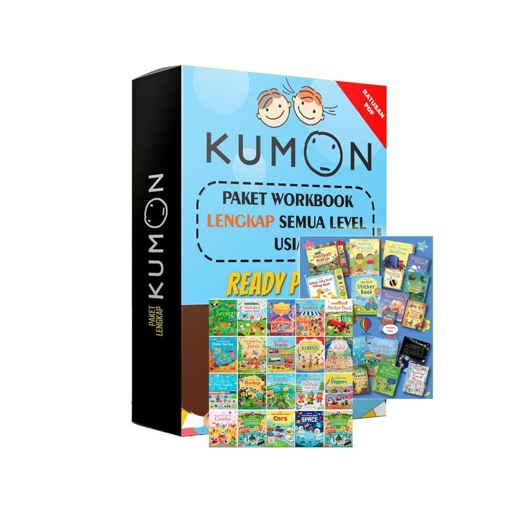 56 Buku Kegiatan Homeschooling Kumon Paket Workbook Pembelajaran Anak Terlengkap Level Usia 2-8 Tahu