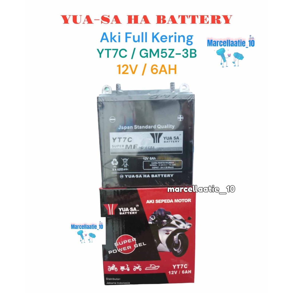 AKI MOTOR YUASA HA YT7C / GM5Z 3B AKI MOTOR YUASA HA AKI MOTOR MIO SPORTY VEGA JUPITER MURAH