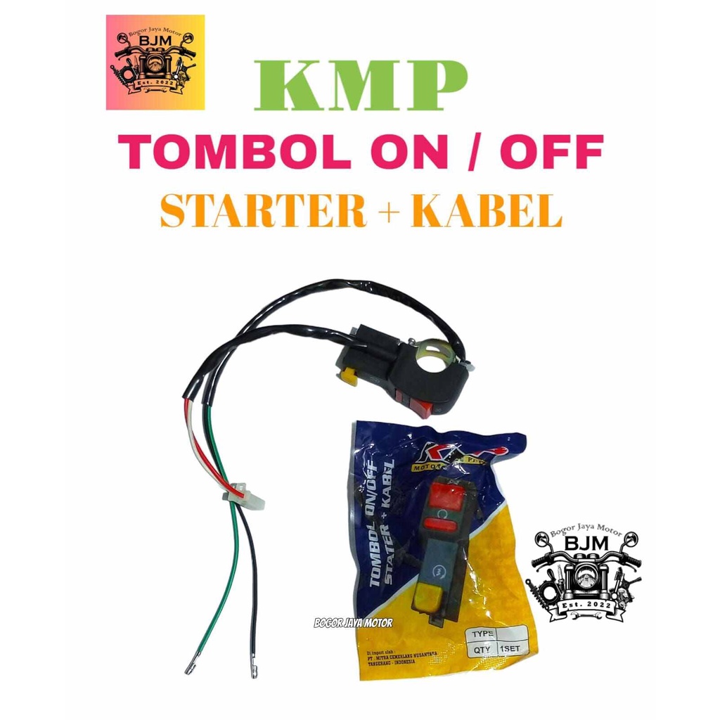 KMP TOMBOL ON OFF STARTER KABEL UNIVERSAL TOMBOL ON / OFF MURAH TOMBOL ON MOTOR TOMBOL OFF MOTOR MUR