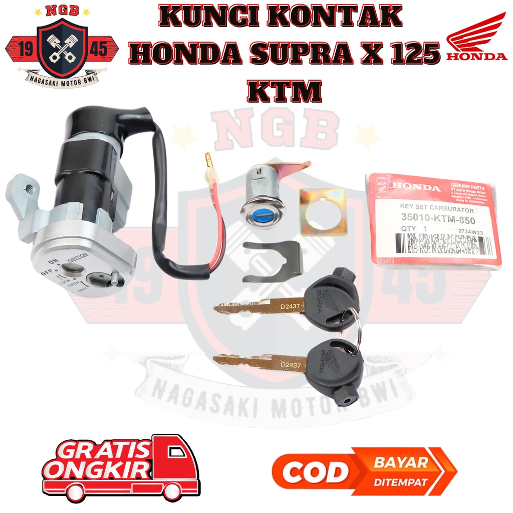Kunci Kontak KTM Honda Supra X 125 / Kunci Kontak Assy Honda Supra X 125 - 35010-KTM-850
