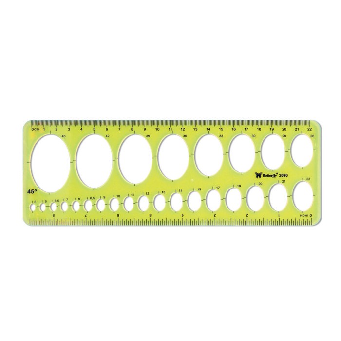 

Butterfly Penggaris Cetakan Bentuk Oval Elips BT-2090