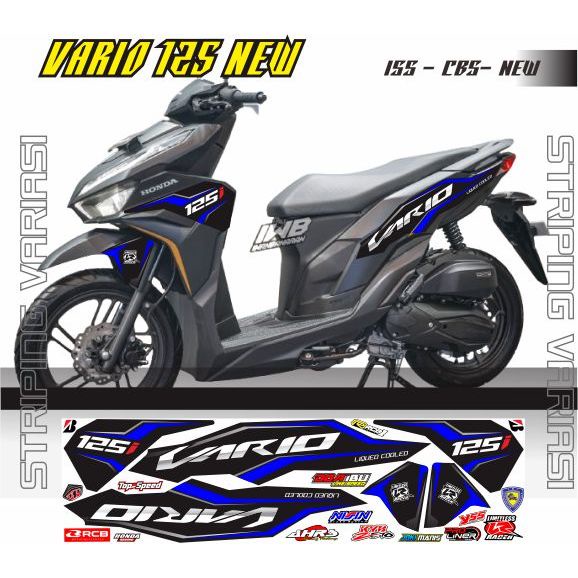 COD / STRIPING MOTOR HONDA NEW VARIO ISS NEW 125 2022-2023 VARIASI STIKER MOTIF SIMPLE BUAT HONDA MO