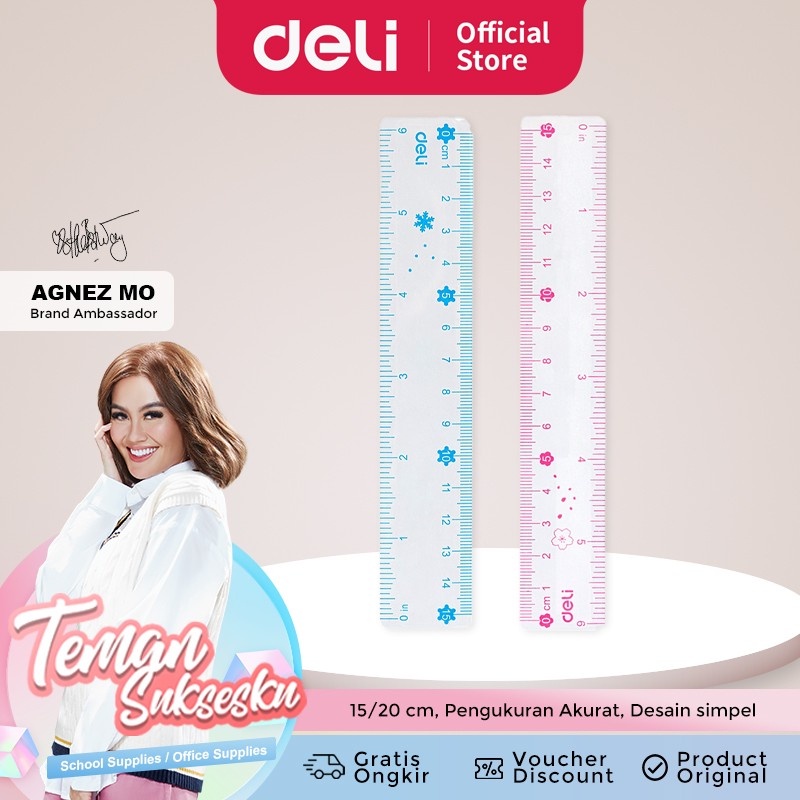 

Penggaris Sekolah Deli Design Lucu Mi You 15 cm - EH655