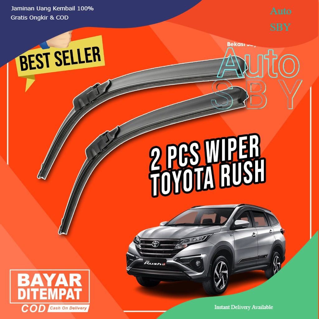 Wiper Mobil Frameless 2 PCS - Toyota Rush 2017 - 2022 AutoSBY