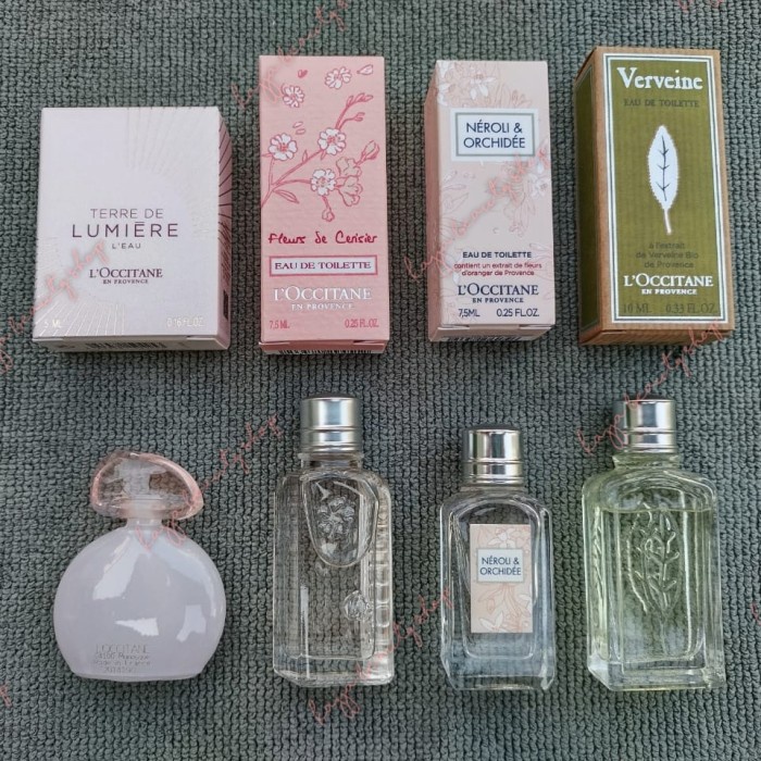 Loccitane Neroli EDT/ Loccitane Rose EDT / Loccitane Parfum - Cherry 7.5ml