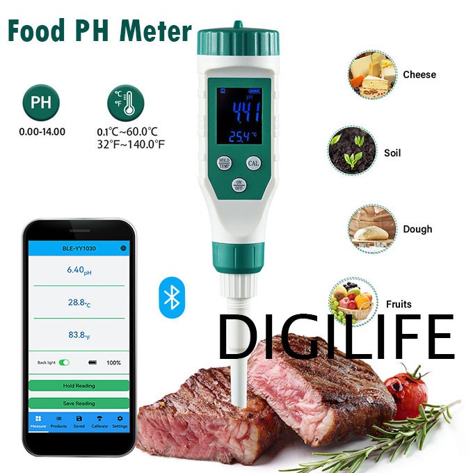 

Meat PH Meter Daging Buah Makanan Food Acid Tester Sayur Fruit Tepung