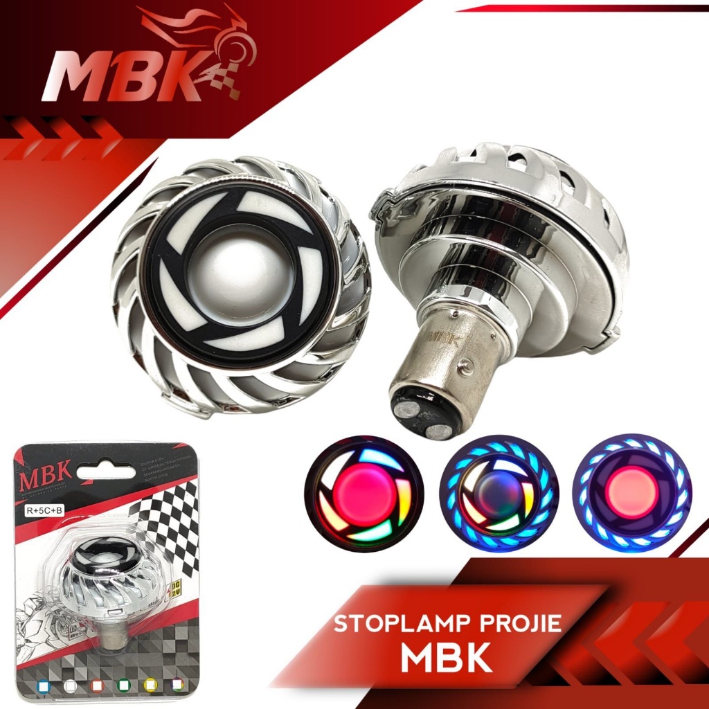 Lampu Dop Stop Proji LED Sabit Lampu Rem Proji LED Strobo Jupiter Z Mio Vario Beat Vixion Supra