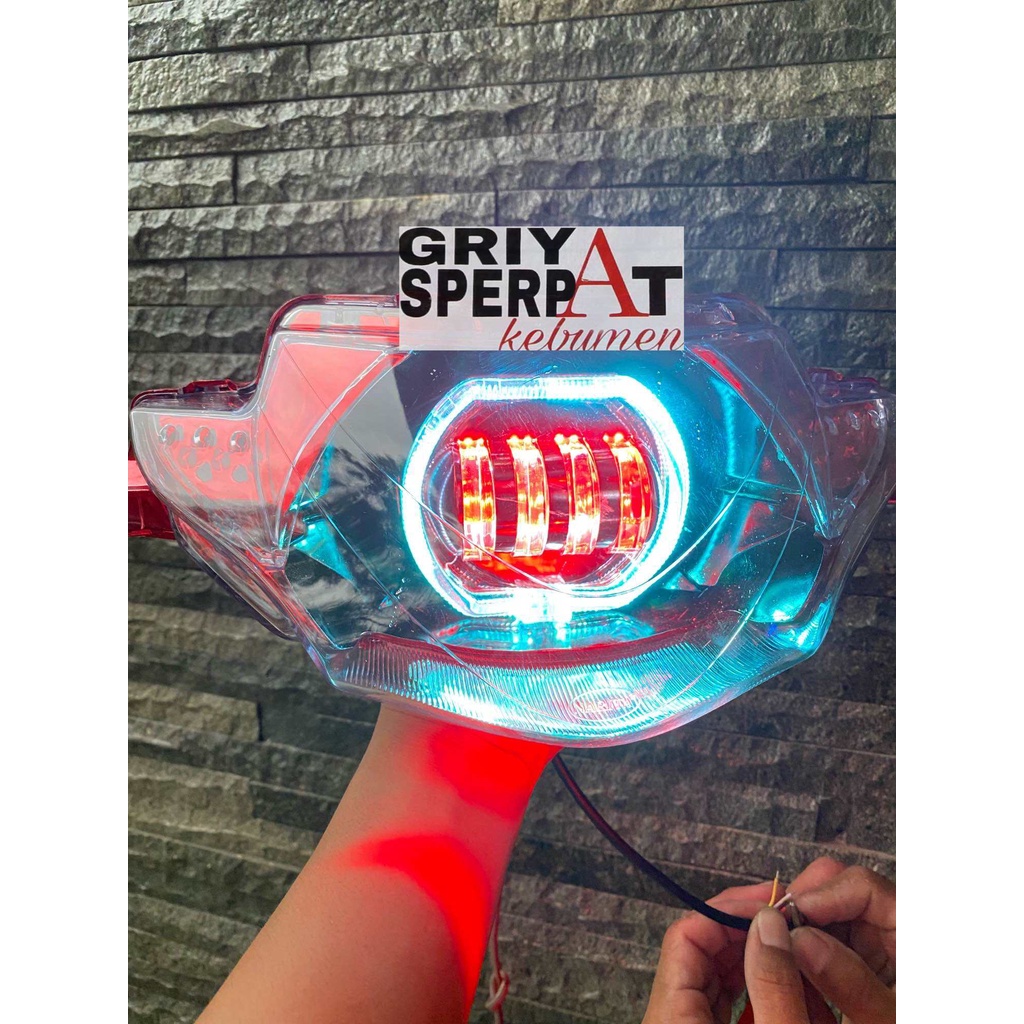 LAMPU DEPAN SUPRA X 125 OLD LAMA BILED PROJIE SUPER TERANG