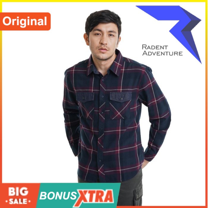 TERBARU TOPI EIGER1989 NEWBURGH FLANNEL SHIRT 91000 8582 Original Gunung Awet