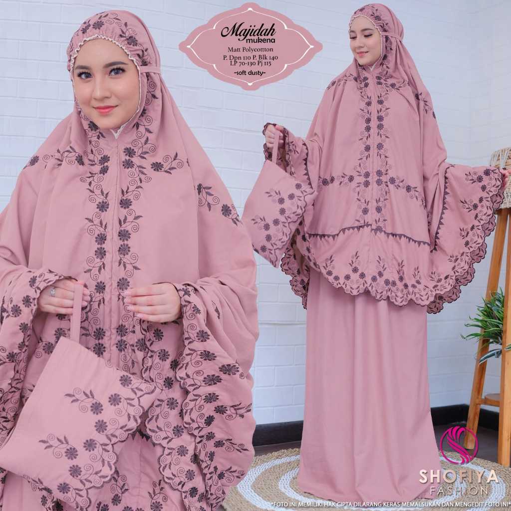 Mukena Wanita Kekinian Terbaru MAJIDAH real pict