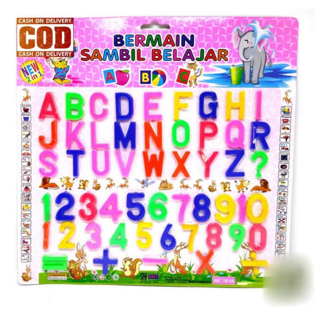PROMO TERMURAH Mainan Anak Edukasi Huruf Dan Angka - Alphabets Numbers / Bermain Sambil Belajar Mura