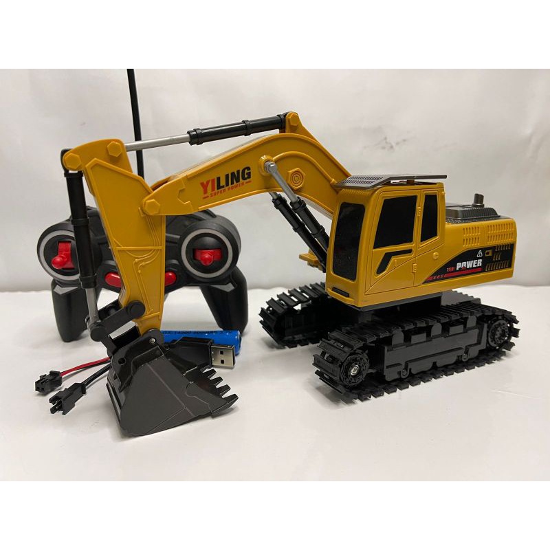 Rc Excavator Metal Alloy 6ch YILING Ao Hai 3853 Remote Control Beko Metal Bucket Besi Gojek