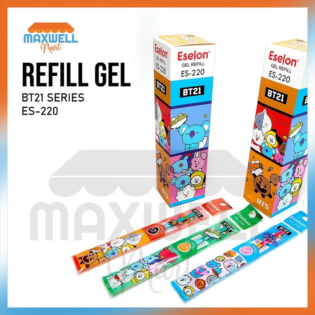 

[MaxMart] 20pcs Refill pulpen Gel 220 Korean Series / 1pak refil gel 220