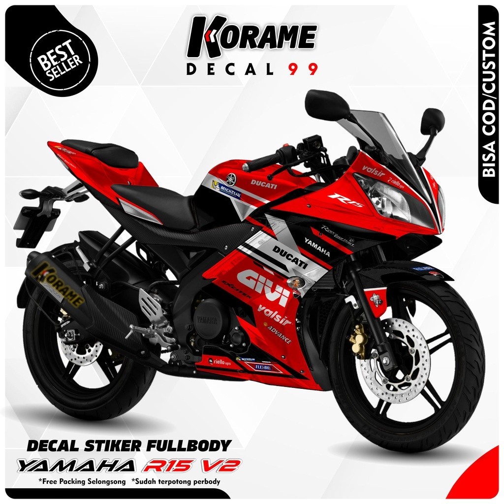 Decal Sticker R15 V2 Ducati Redock Racing