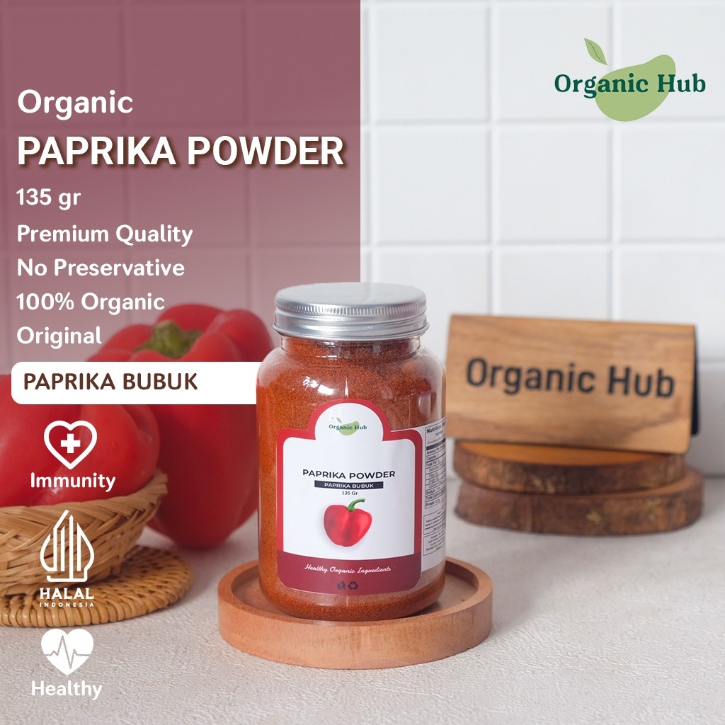 

Organic Hub Paprika Bubuk Asli Rempah Bumbu Dapur Premium Papprika Powder 135 gr