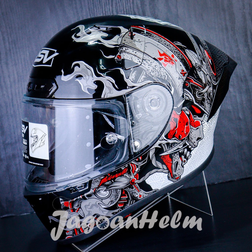 RSV HELM FFS21 MOTIF MECHABUTO | BLACK | SINGLE VISOR