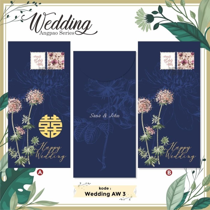 

Angpao Custom Nama Wedding Pernikahan Amplop Uang Murah Bunga Motif ok