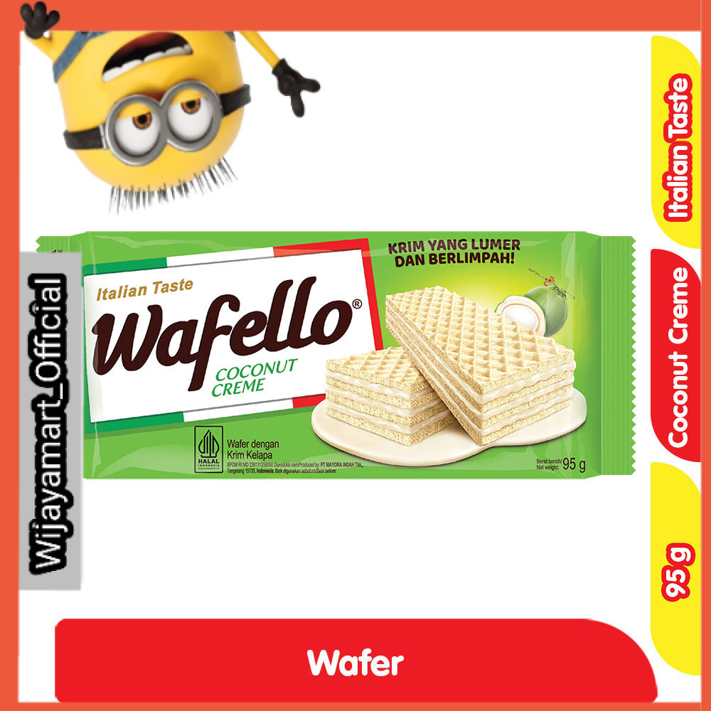 

Wafello Wafer Krim Kelapa 95 g