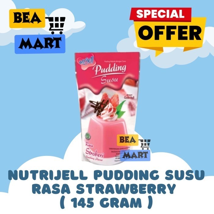 

Nutrijell Puding Susu Rasa Strawberry 145 gr | Nutrijel Stoberi Strobery Pudding Powder 145 gram