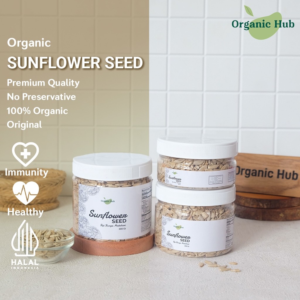 

Organic Hub Biji Bunga Matahari Kupas Panggang Roasted Sunflower Seed Seeds Organik Panggang