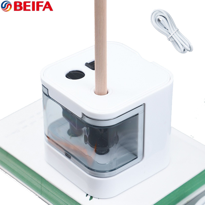 

Automatic Pencil Sharpener Electric Rechargeable+Battery or Battery Mode, Dual Hole Rotary School Students Pencil-Sharpen Tools