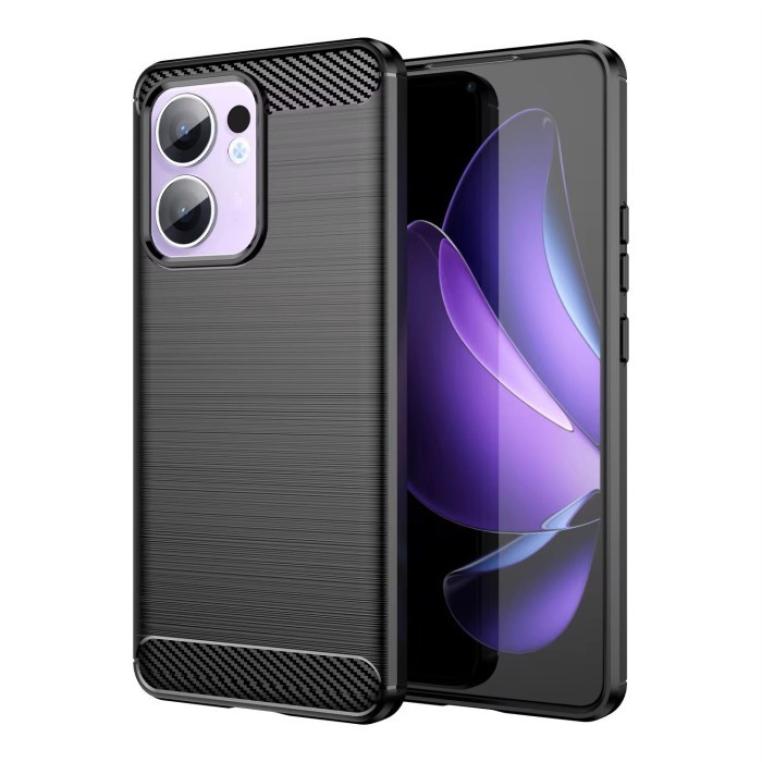 CASE FOR OPPO RENO 13 5G / RENO 13 F 5G SOFTCASE BRUSHED CARBON BLACK CARBON
