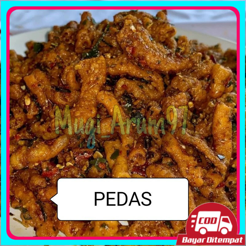 

1 kilogram usus krispy pedas daun jeruk